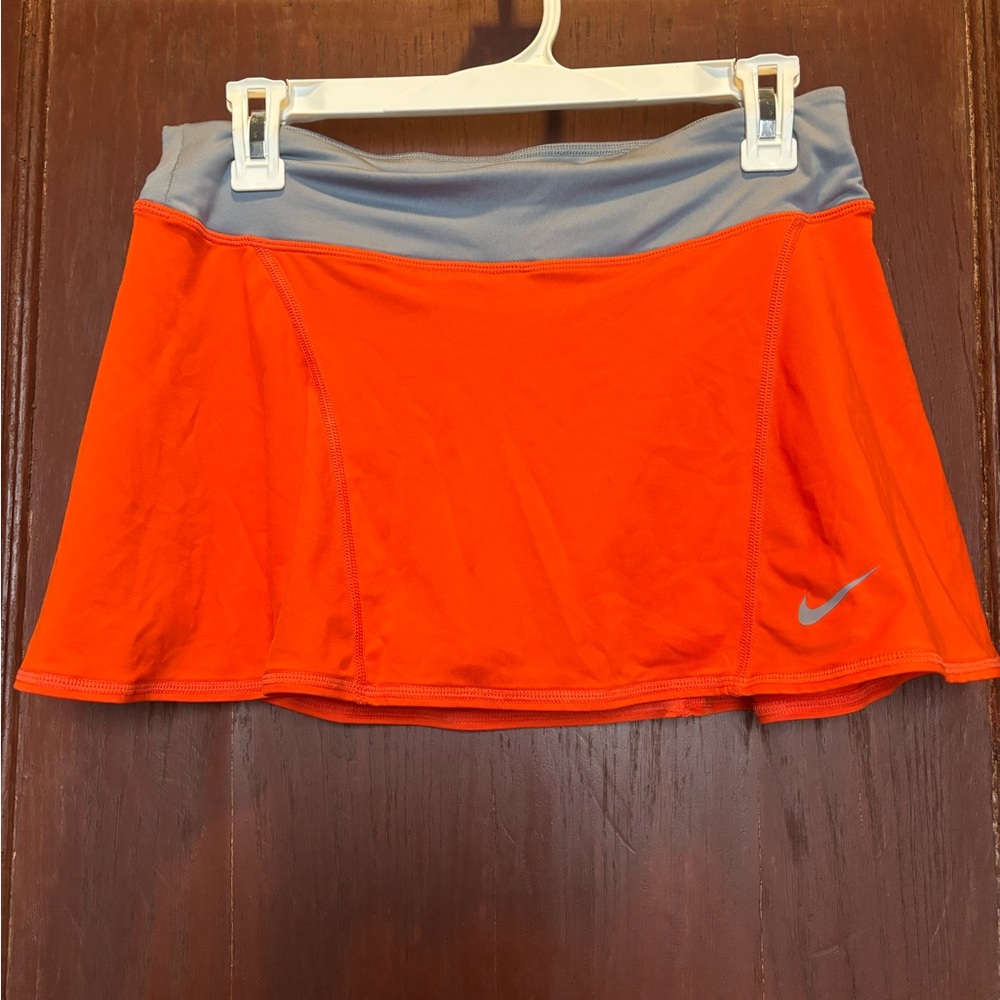 Nike Dri-Fit Orange and Gray Mini Skirt